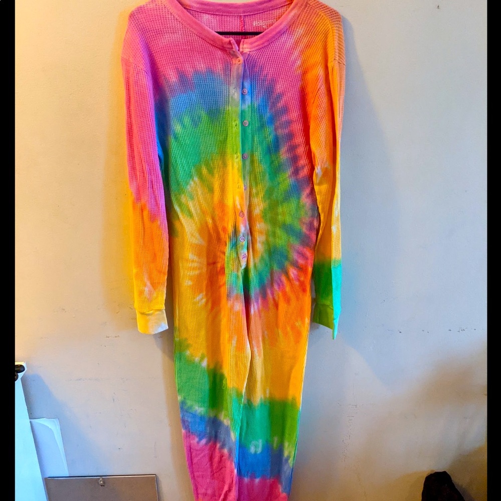 Rainbow Tie-Dye Adult Onesie